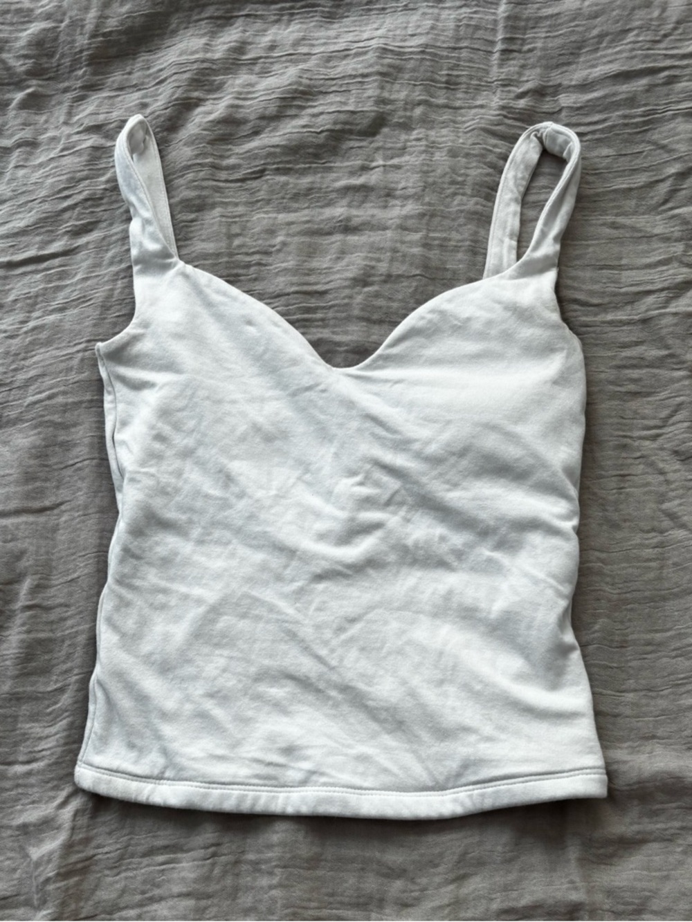 Abercrombie & Fitch White Sweetheart Cami Tank Bra Free